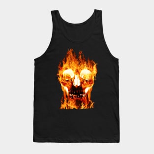 Flaming Skull Tank Top